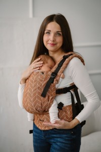 KAVKA multi-age PRO / hazelnut braid cotton - nosidełko regulowane 